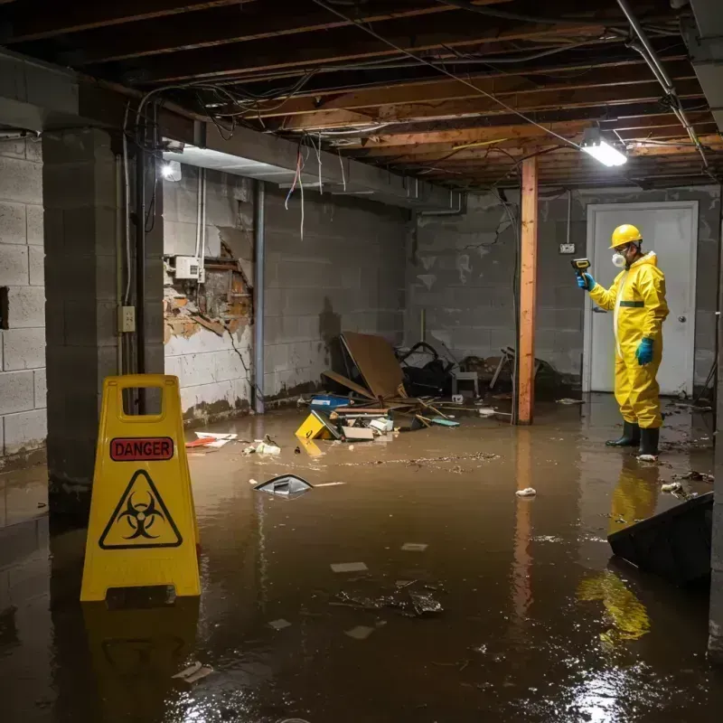 Flooded Basement Electrical Hazard in North Fond du Lac, WI Property